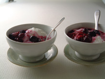 Photo of Fluffy Berry Sherbet: a microwave dessert recipe provided with nutrition facts for a quickly homemade berry sherbet