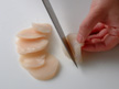 Photo of slicing scallops.