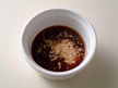 Photo of Ohitashi sauce made by a microwave oven.