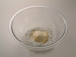 Image of flour and margarine made ready for microwave cooking.