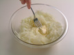 Image of mixing margarine and cooked onion.