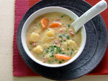 Image of Corn Chowder: a quick microwave chowder recipe provided with nutrition facts for one of the most popular chowder bowls.