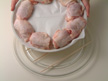 Image of chicken made ready for microwave cooking.