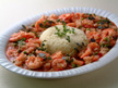 Image of Sachi's Ebi-Chili: a quick microwave seafood recipe provided with nutrition facts for an entree of sweet and sour shrimp