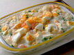 Image of Fisherman's Pot Pie (of Cod): a quick microwave seafood recipe provided with nutrition facts for Cod