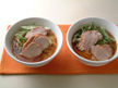 Image of Noodle Soup with Grilled Pork (a typical Japanese noodle soup): a quick microwave pasta recipe provided with nutrition facts for a Japanese noodle soup