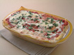 Image of Lasagna with Meat Sauce: a quick microwave pasta recipe provided with nutrition facts for a homemade lasagna