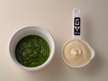 Image of ingredients of Basil Paste and mayonnaise.