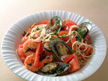Image of Seafood Spaghetti: a quick microwave pasta recipe provided with nutrition facts for a flavorful Spaghetti dish.