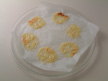 Image of cheese snaps cooked by microwave.