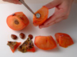 Image of seeding Japanese persimmons.