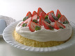 Image of Strawberry Cake: a microwave cake recipe provided with nutrition facts for a quickly homemade Strawberry Cake