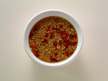 Image of Red Chili Pepper & Garlic Dipping Sauce: a 5-minute microwave recipe provided with nutrition facts for a hot and spicy dipping sauce.