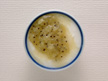 Image of Fresh Kiwi Fruit Sauce: a 10-minute microwave recipe provided with nutrition facts for a homemade kiwi fruit sauce.