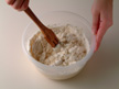 Image of the dough mixture before mixing well.